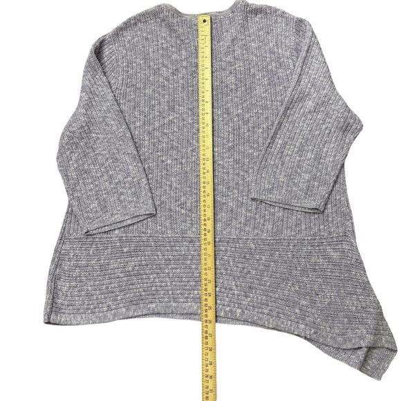 J. Jill Pure Jill Sweater Womens XL Marled Asymmetric Hem Tunic Top Cotton Blend - Picture 8 of 9